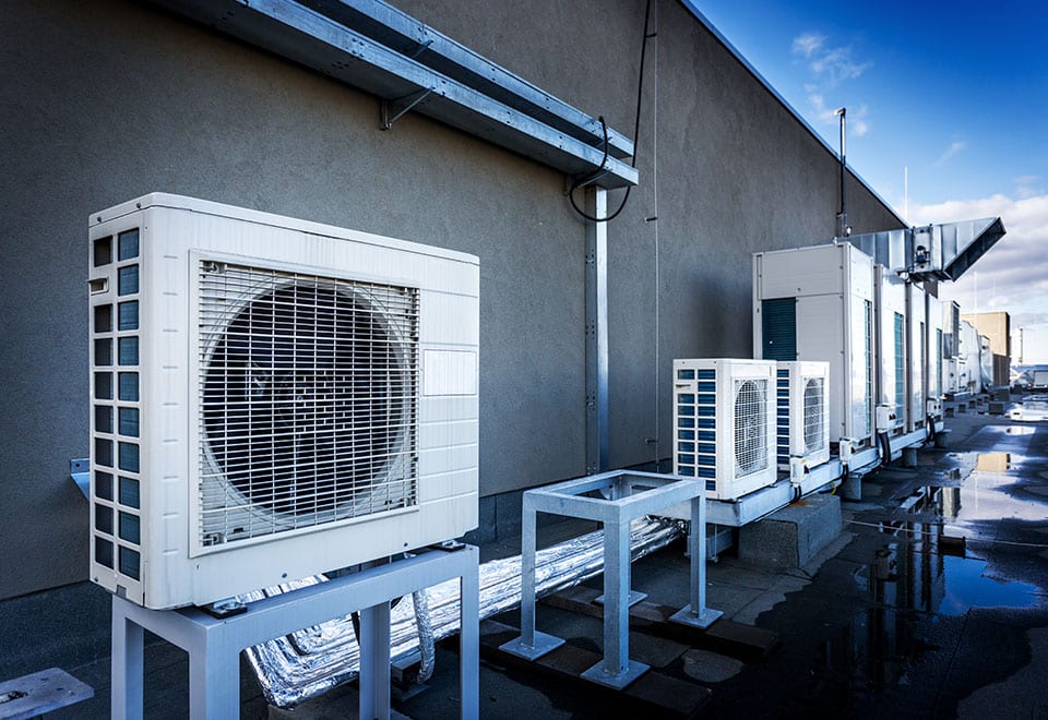 Square Air-Conditioning Unit — Air Conditioning Service in Mudgeeraba, QLD